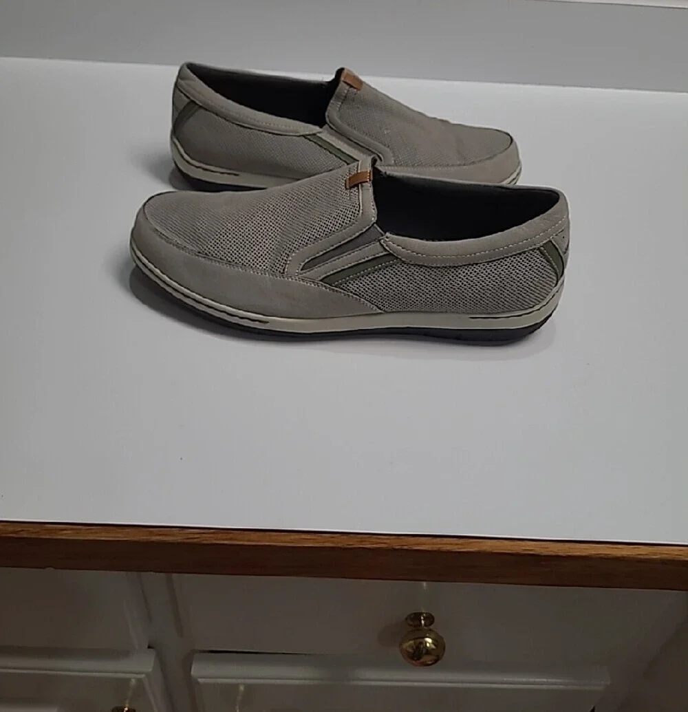 Dunham Fitsync by New Balance Slip-On Shoes in Light Gray - Size 12 2E Width